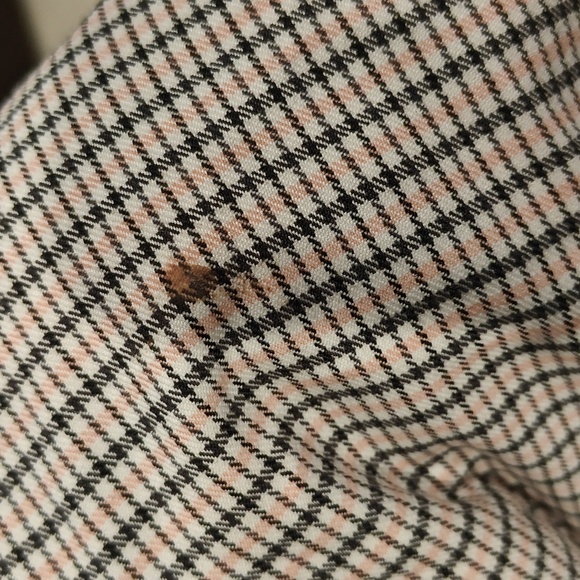 🤍Liz Claiborne Emma Ankle Length Mid Rise Plaid Navy Pink Dress Pant Size 28W - Picture 8 of 8